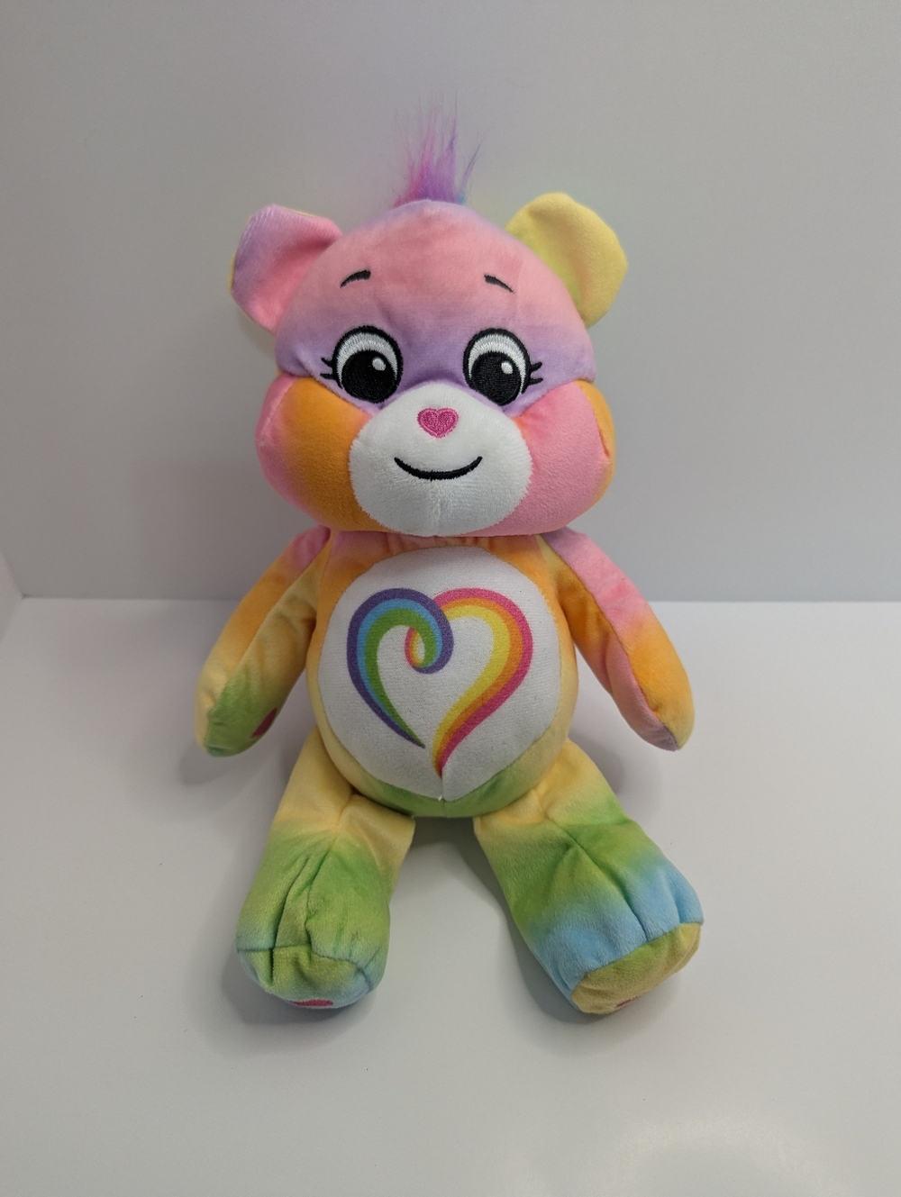 2023 Basic Fun Care Bear Togetherness Bear Rainbow Heart 12" Plush Stuffed